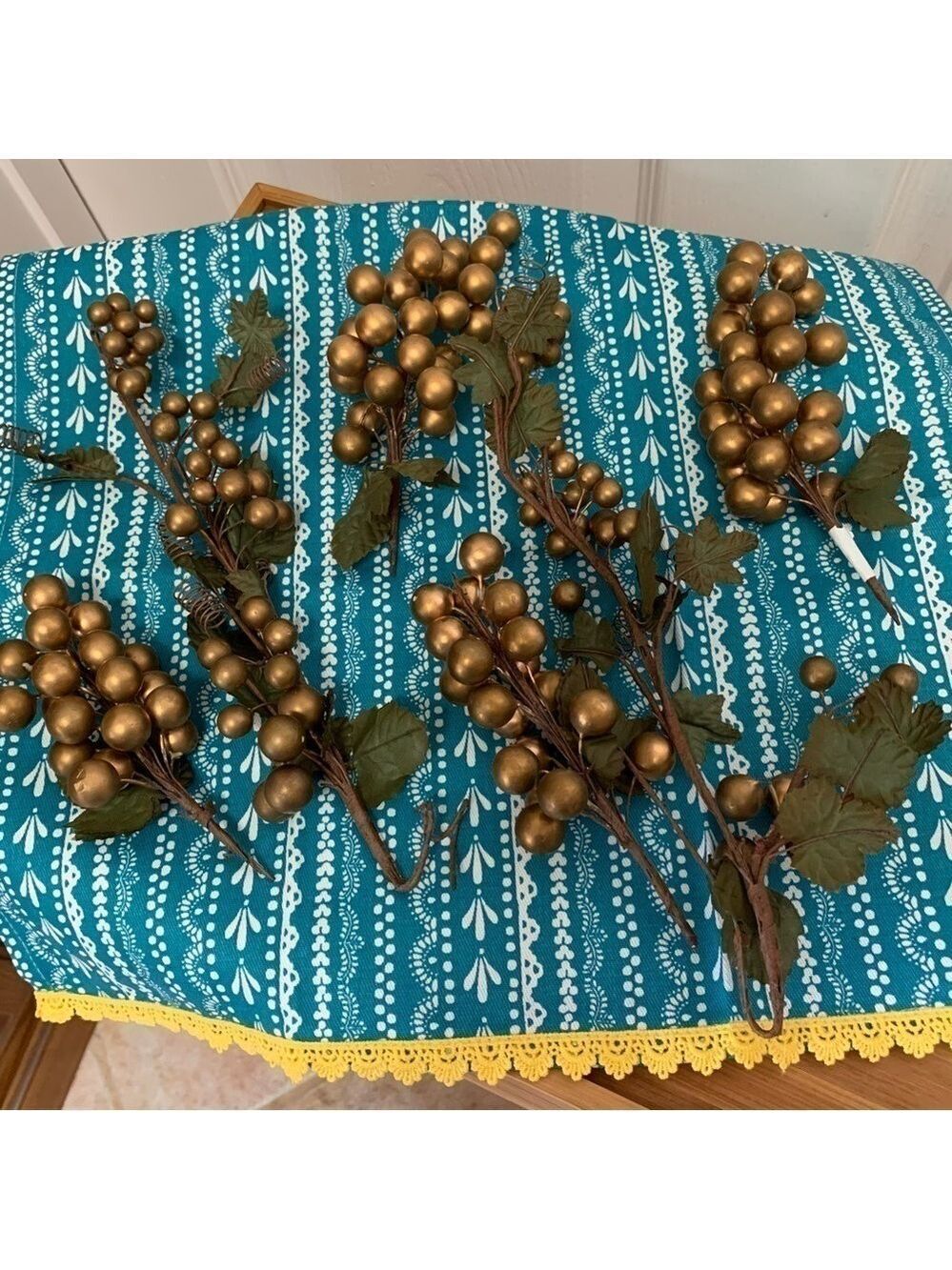 PIER 1 faux floral fruit bundle decor dining craft apple pear grapes lemons - Picture 8 of 11
